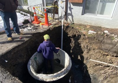 350 Ft of Sewer Main Line Installed at Condo Complex